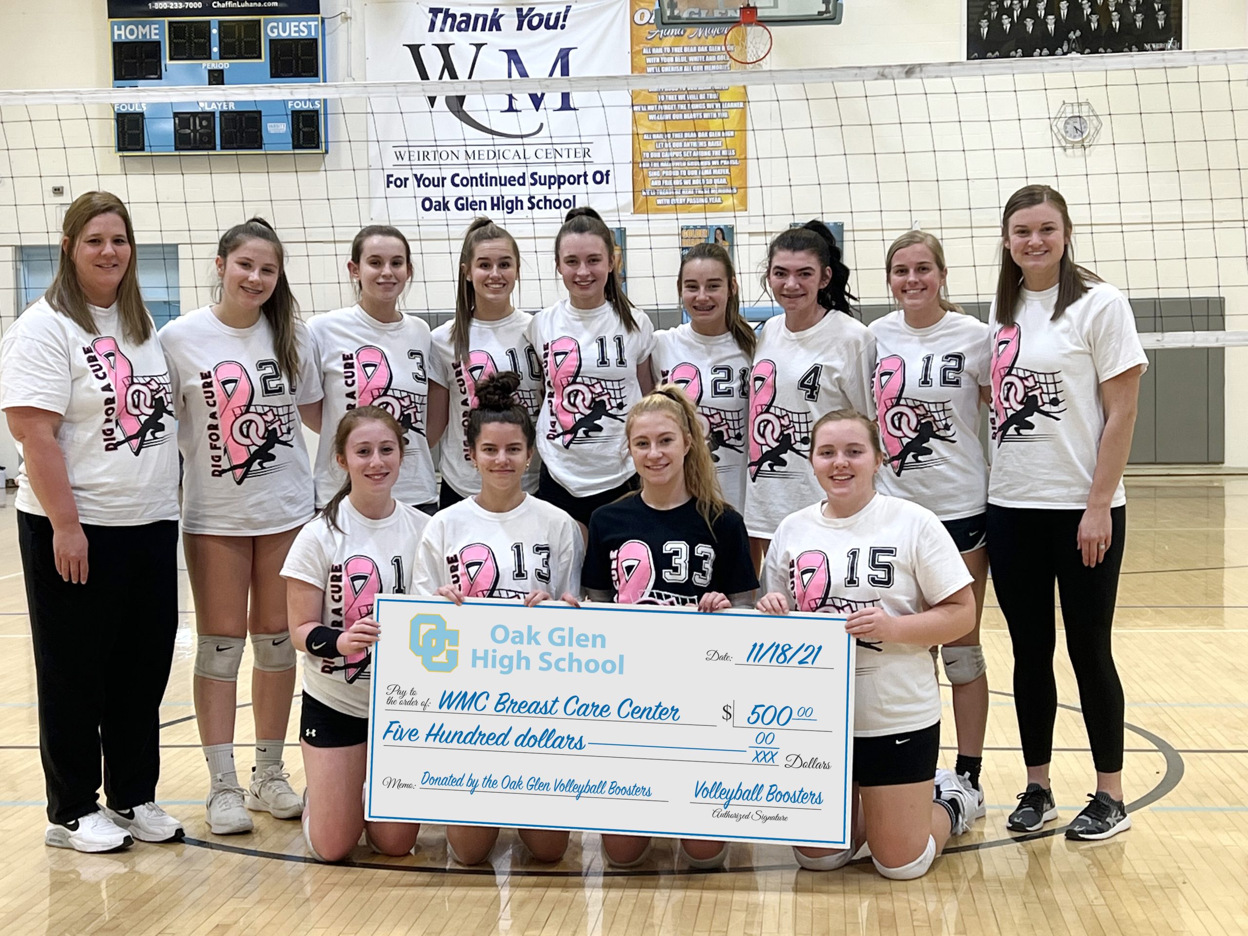VOLLEYBALL TEAM DONATES TO WMC Hometown News